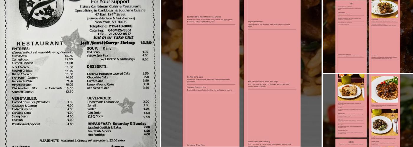 Sisters Menu