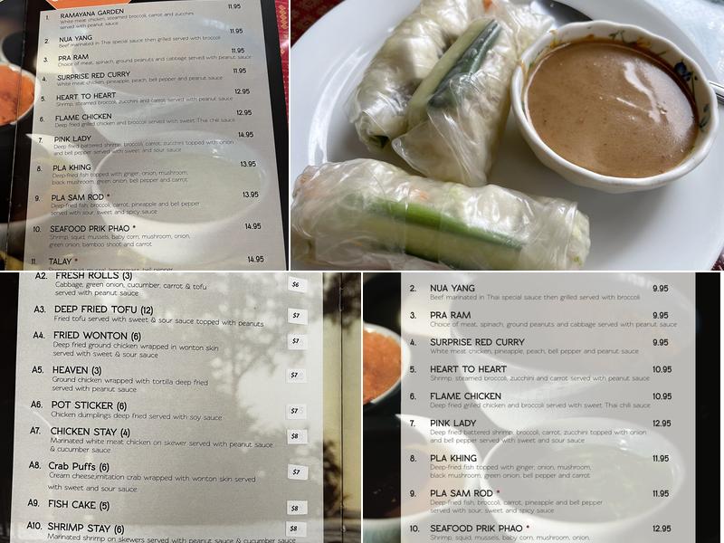 Sivalai Thai Restaurant Menu