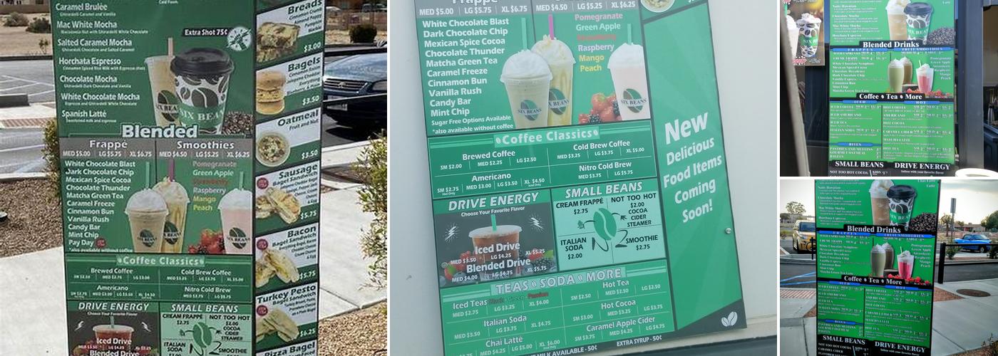 Six Beans Coffee Co. Menu