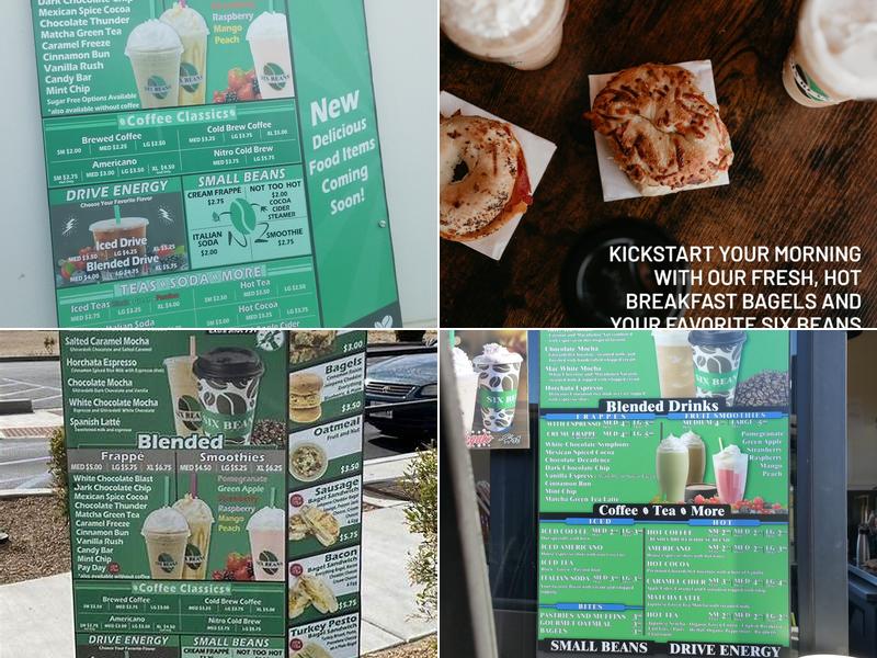 Six Beans Coffee Co. Menu