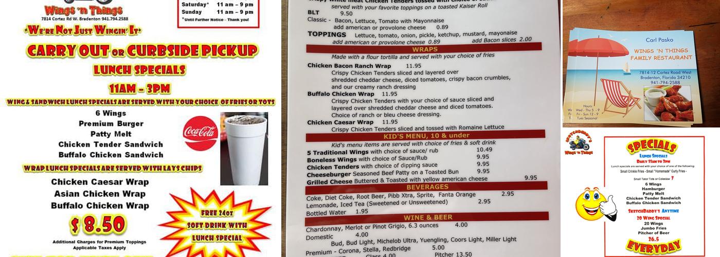 Wings 'N Things Cortez Menu