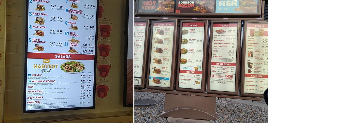 Wendy's Menu