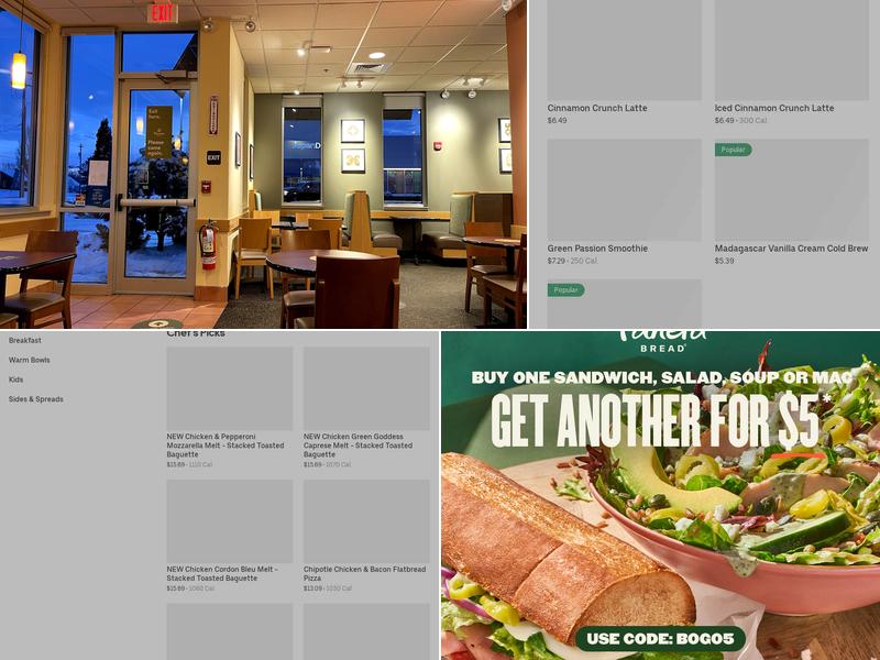 Panera Bread Menu