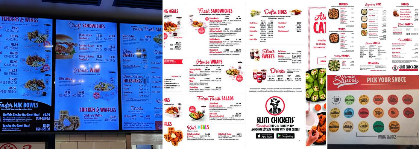 Slim Chickens Menu