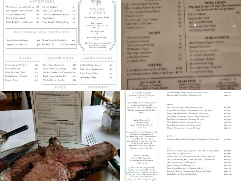Wollensky's Grill Menu
