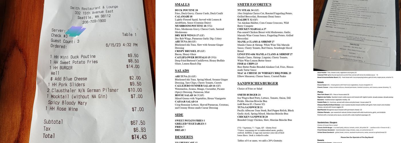 Smith Menu