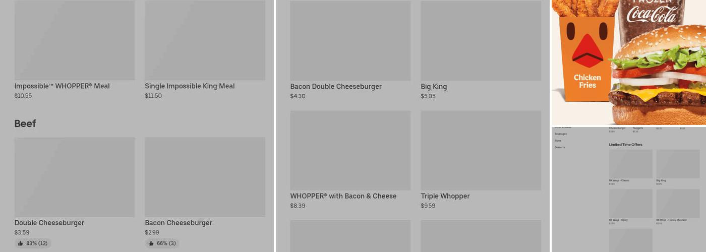 Burger King Menu