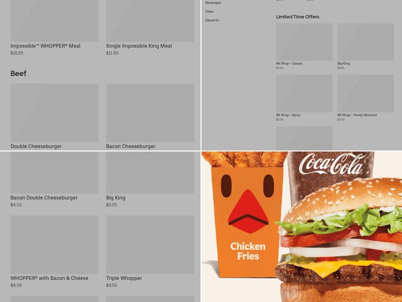 Burger King Menu