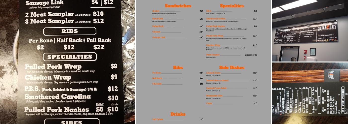 Smokin' Bob's BBQ Menu