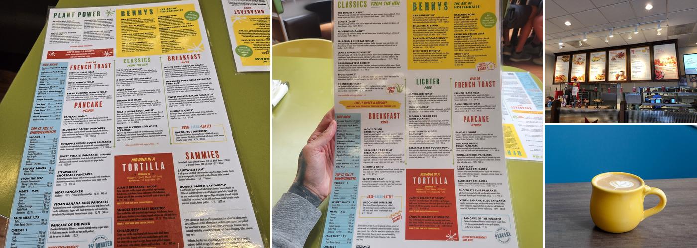 Snooze, an A.M. Eatery Menu