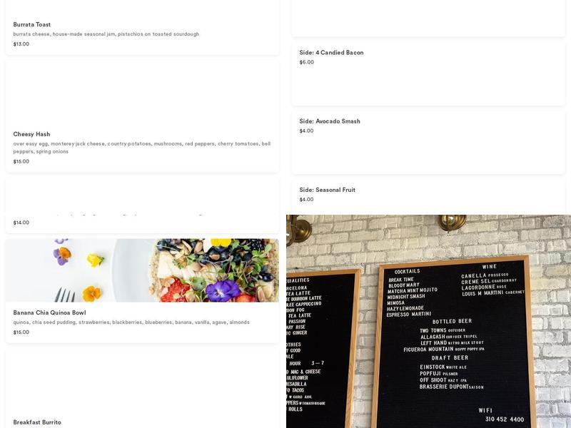 Society Kitchen Menu