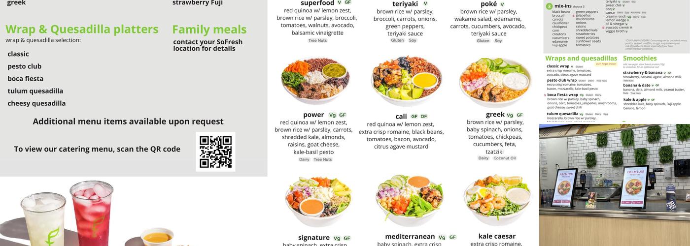 SoFresh Menu