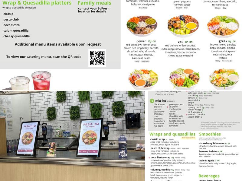 SoFresh Menu