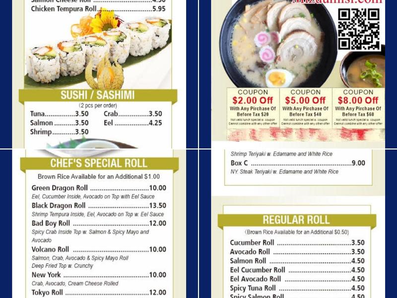 Mizuumi Menu
