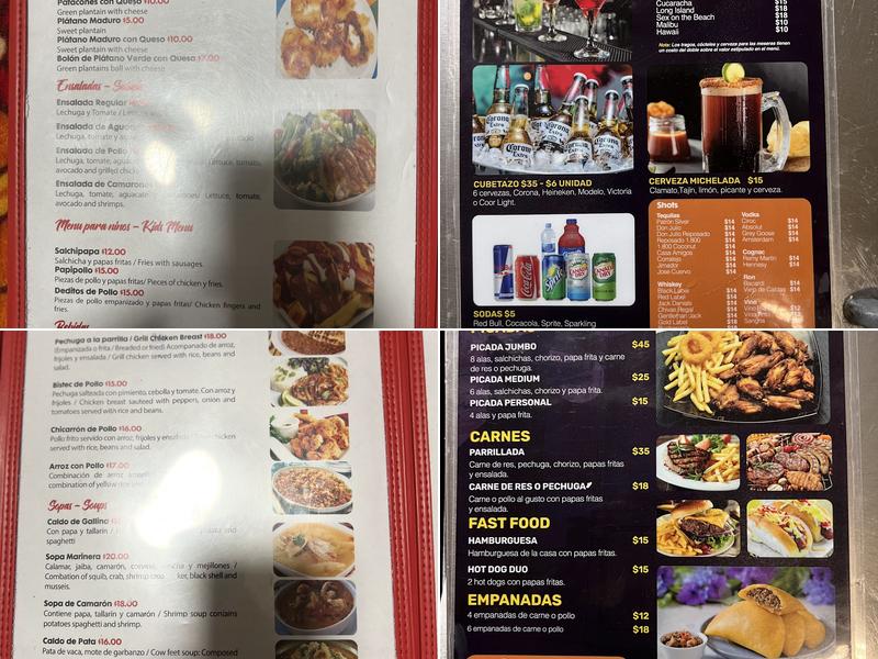 Sol De Quito 2 Menu