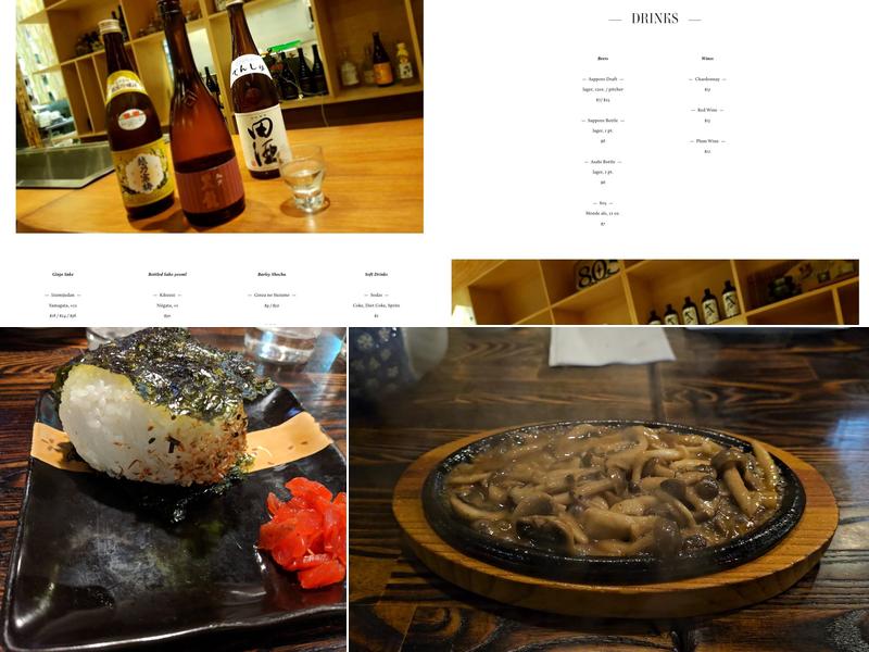 Sola Japanese Izakaya Dining Menu