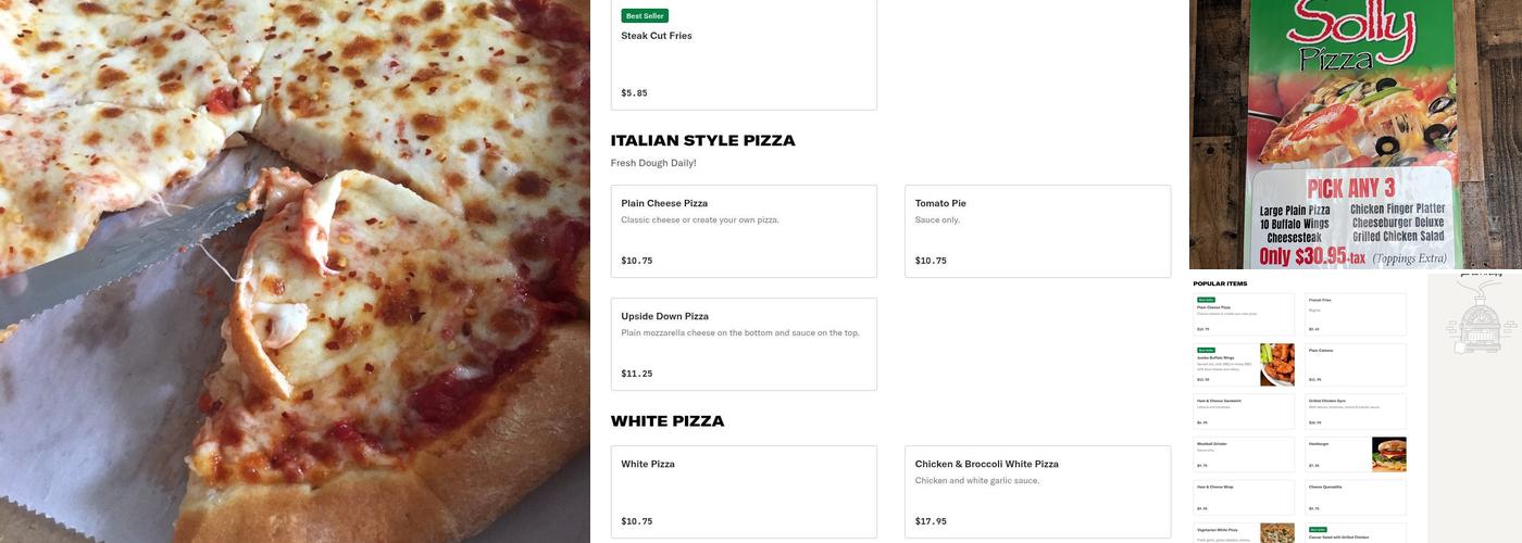 Solly Pizza Menu