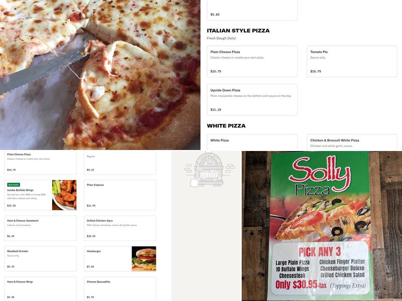 Solly Pizza Menu