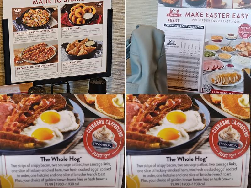 Bob Evans Menu