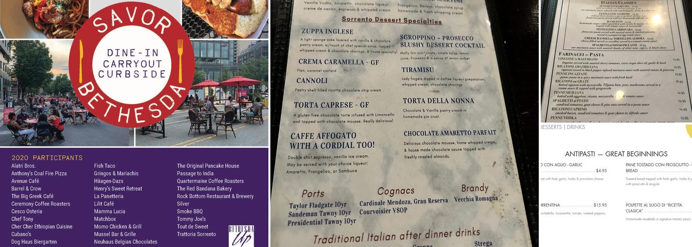 Trattoria Sorrento Menu