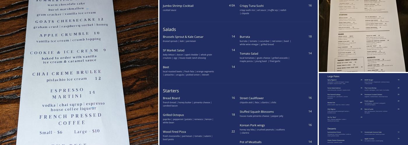 South Fork Kitchen & Bar Menu