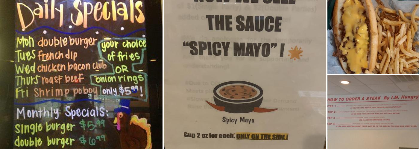 South of Philly Menu