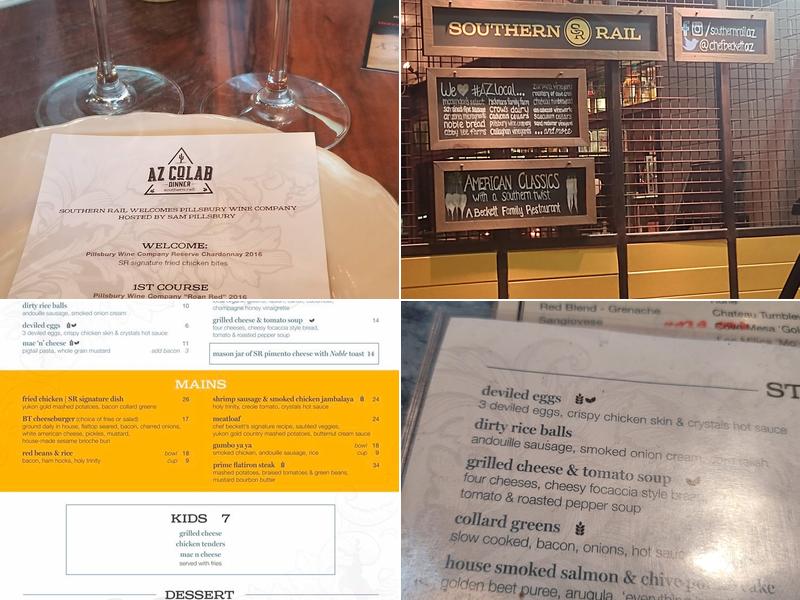 Southern Rail Restaurant Menu