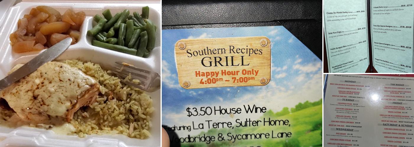 Southern Recipes Grill Menu