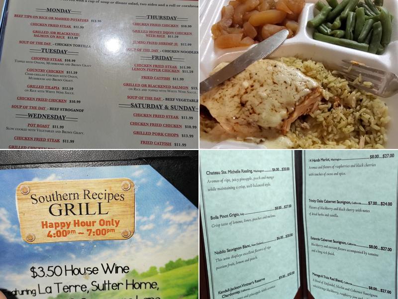 Southern Recipes Grill Menu