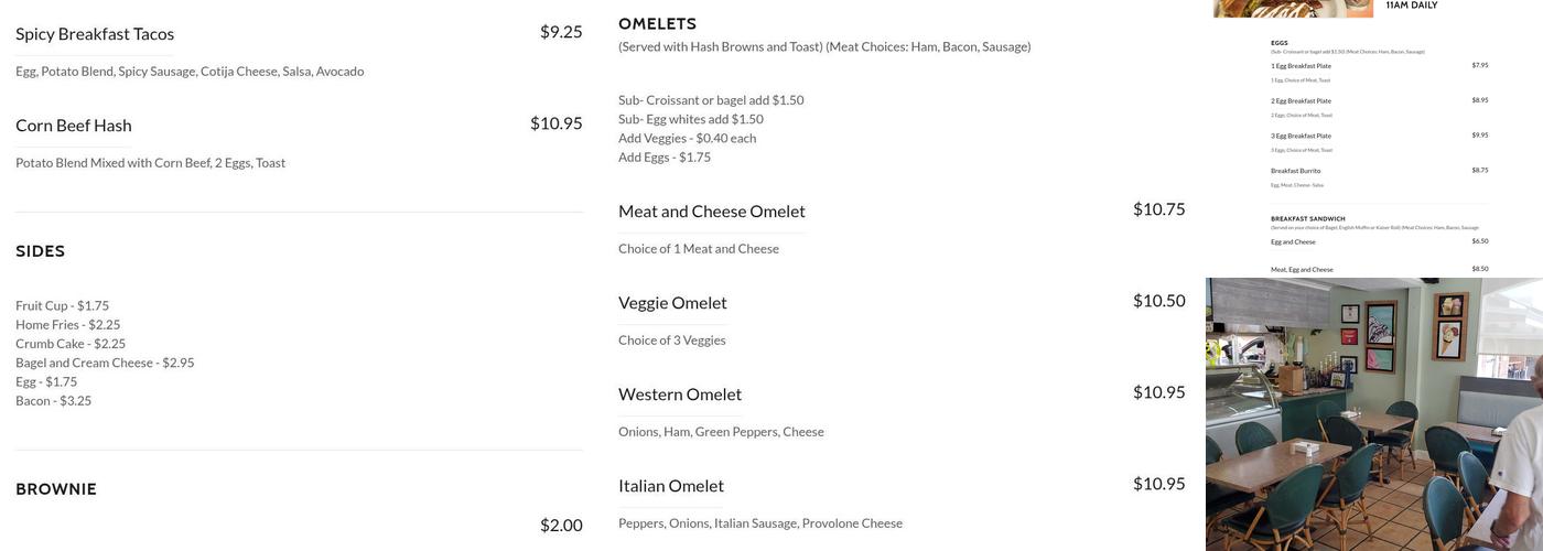 Southside Deli Menu
