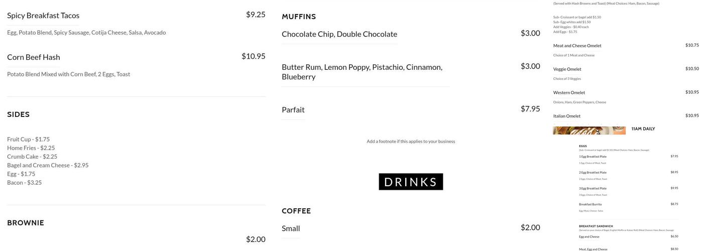 Southside Deli Menu