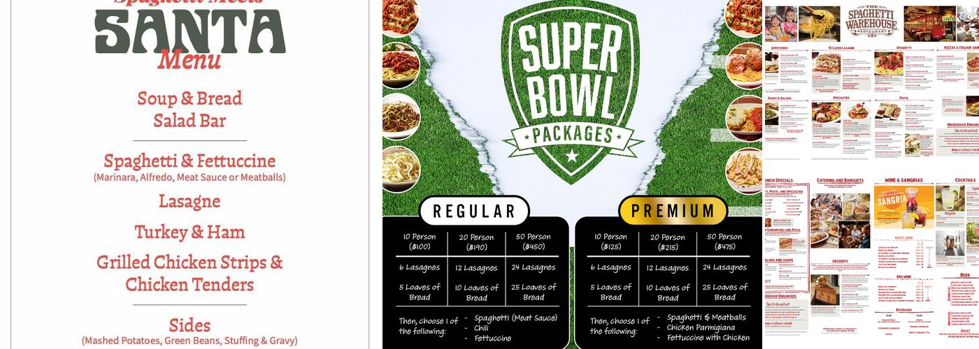 Spaghetti Warehouse Menu