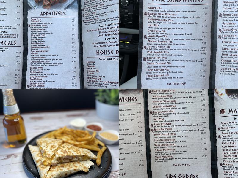 Sparta Taverna Menu