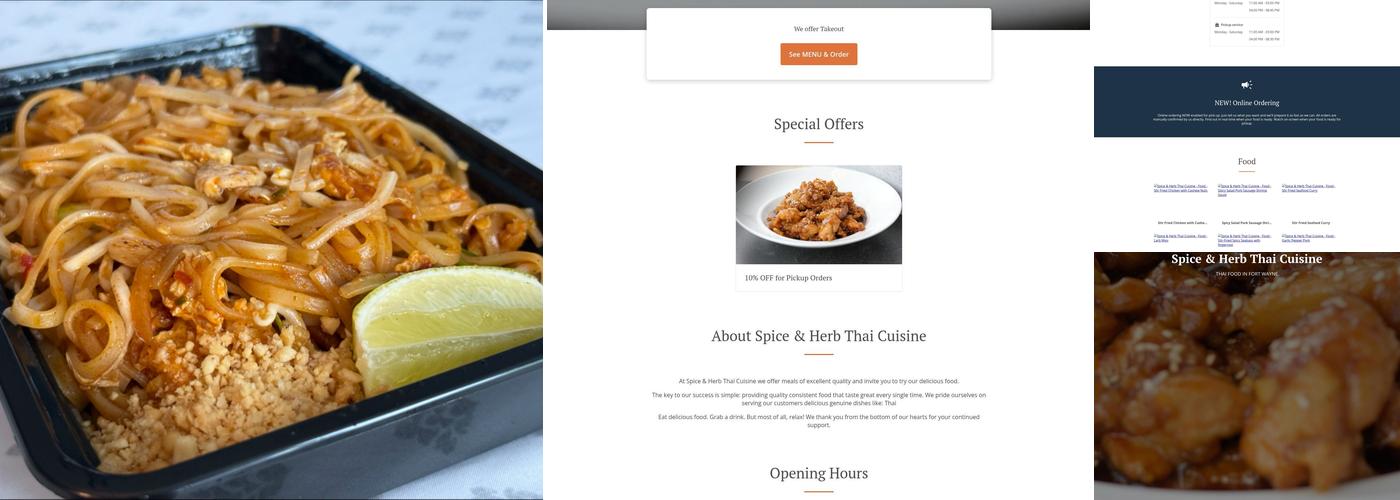 Spice & Herb Thai Cuisine Menu