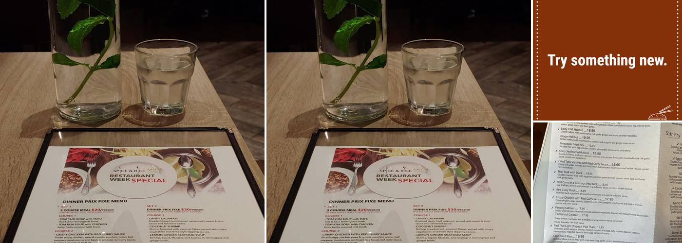 Spice & Rice Kitchen Menu