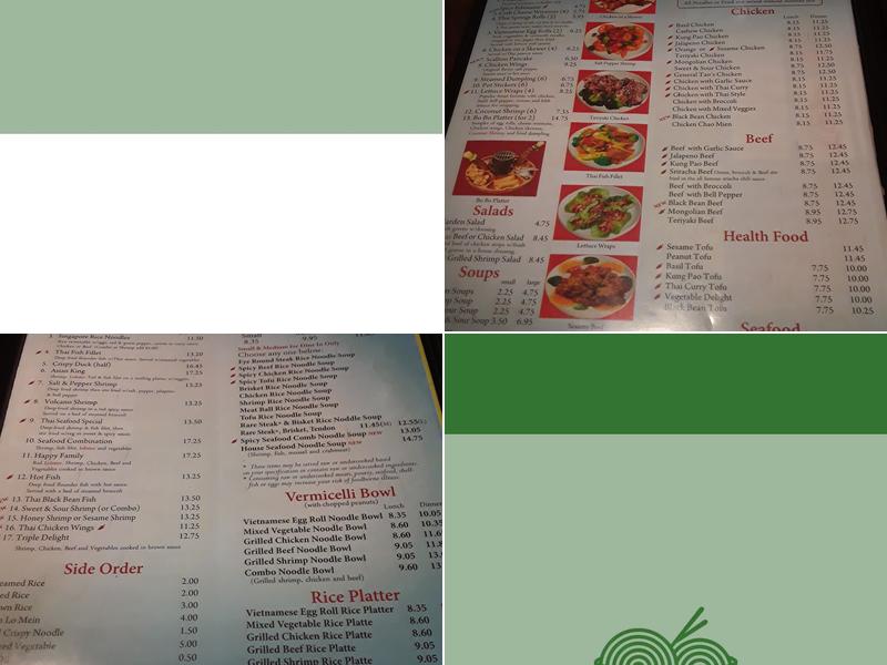 Spicy Chili & Pho Menu