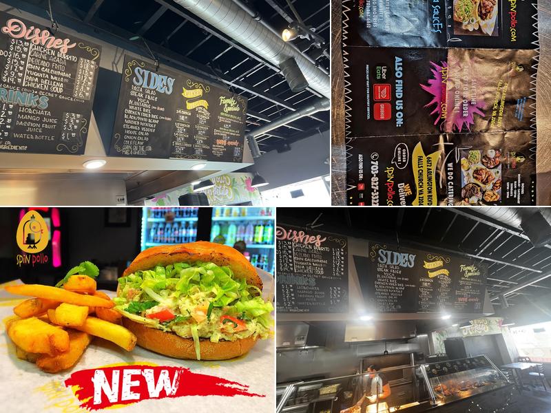 Spin Pollo Menu