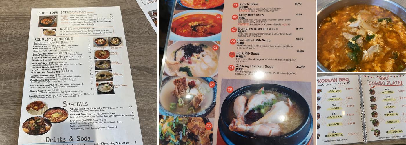 Spoon Korean Bistro Menu