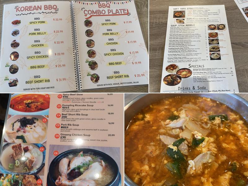 Spoon Korean Bistro Menu