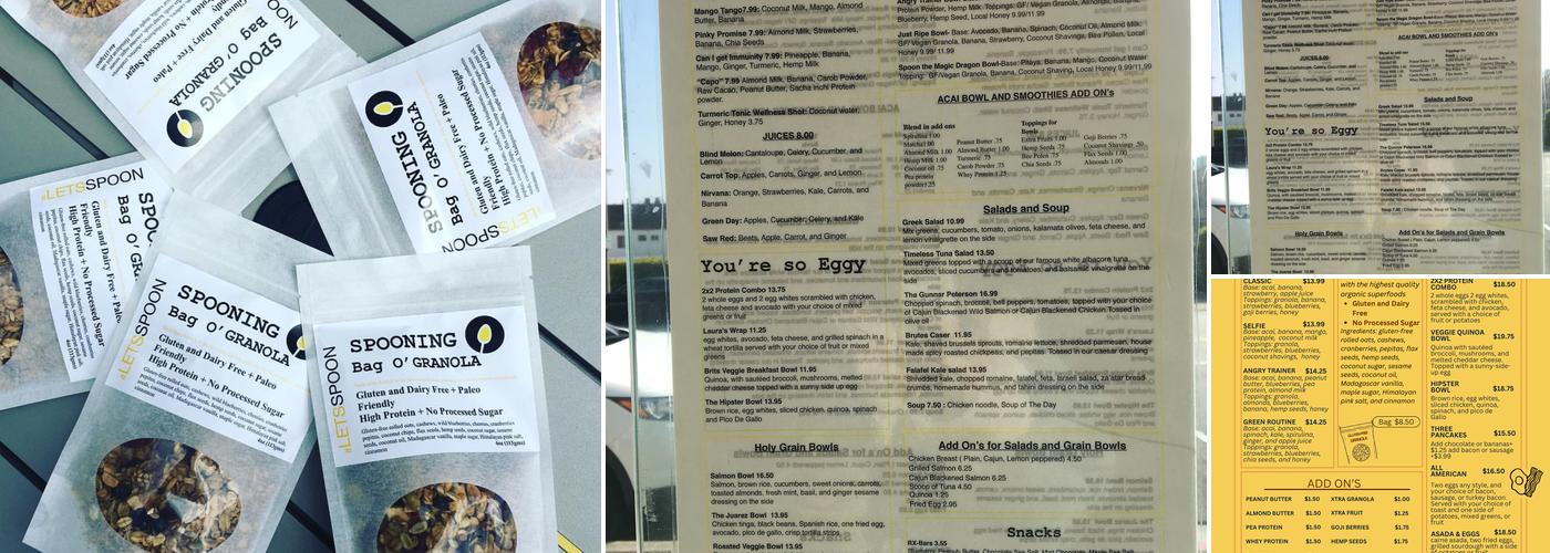 Spooning Menu