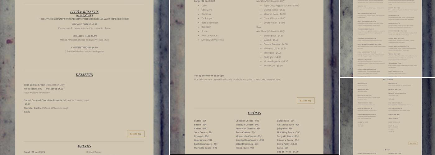 Spud Ranch Menu