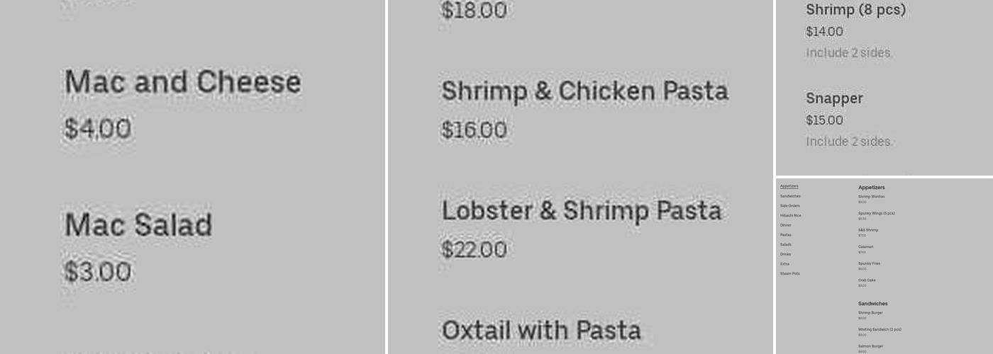 Spunky Fish N Things Menu