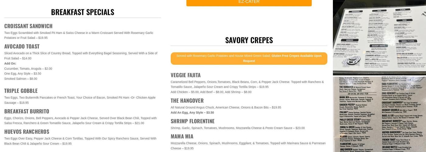 Squat & Gobble Café Menu