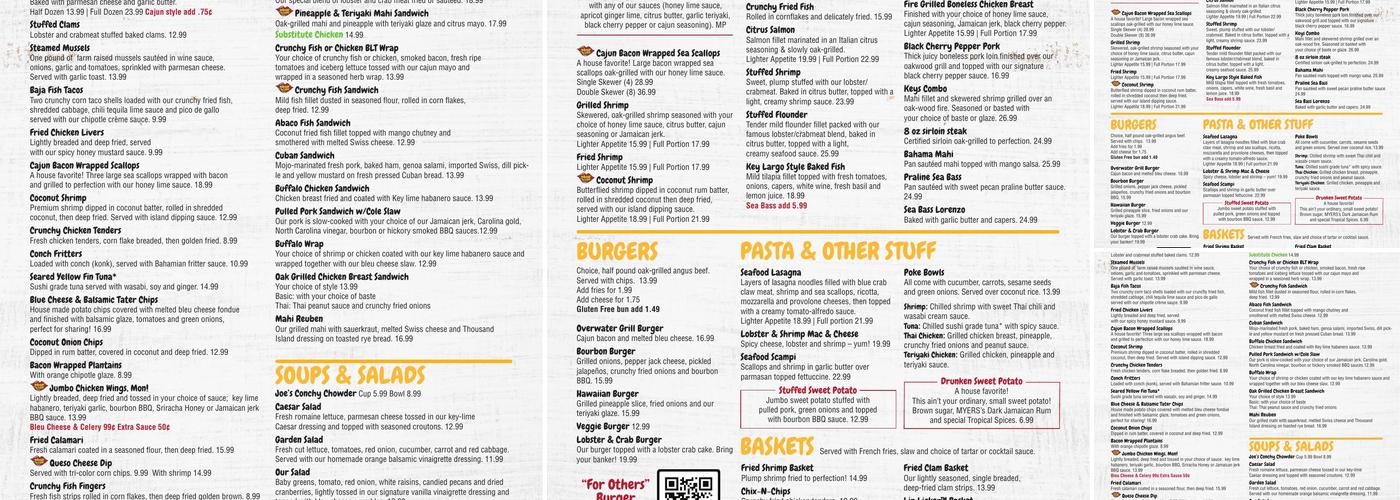 Squid Lips Menu