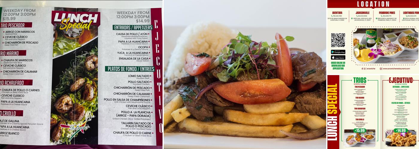 Sr. Ceviche Pembroke Pines Menu