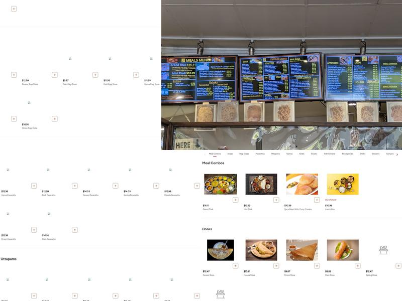 Sri's Kitchen Menu