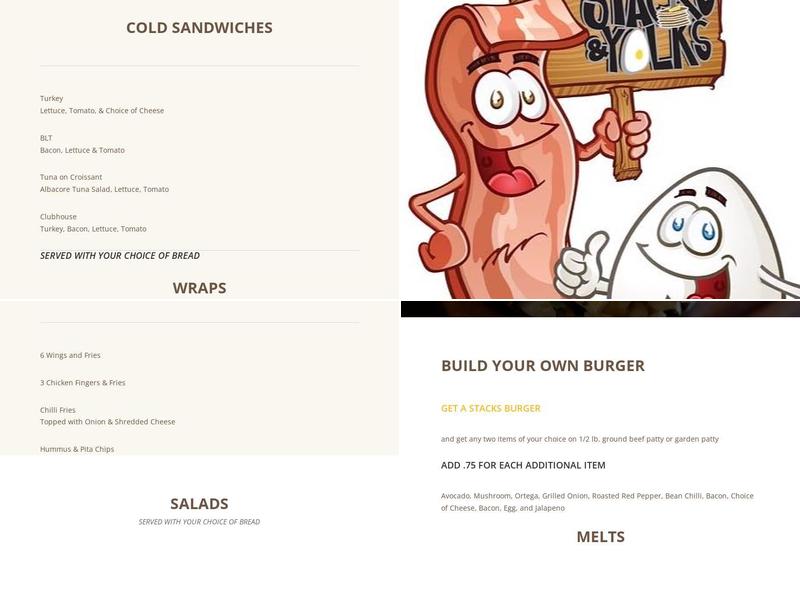 Stacks & Yolks Menu