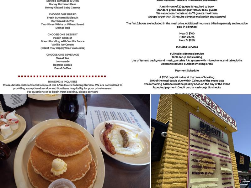 Stagecoach Restaurant Menu