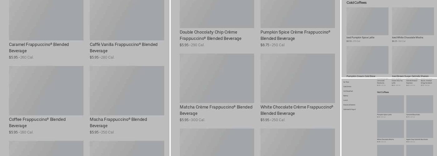 Starbucks Menu