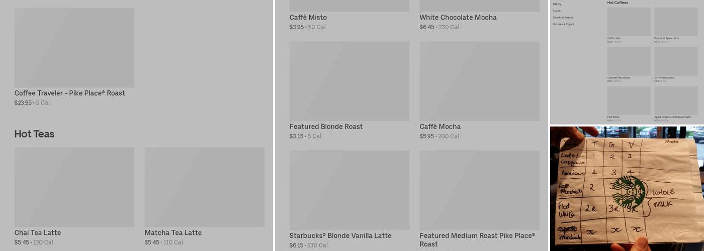 Starbucks Menu